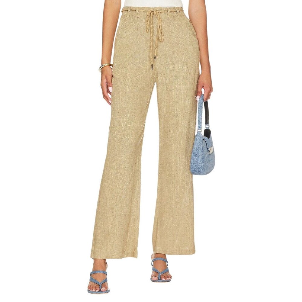 HEARTLOOM Lavina Pants in Moss Large New Womens Loose Linen Trousers